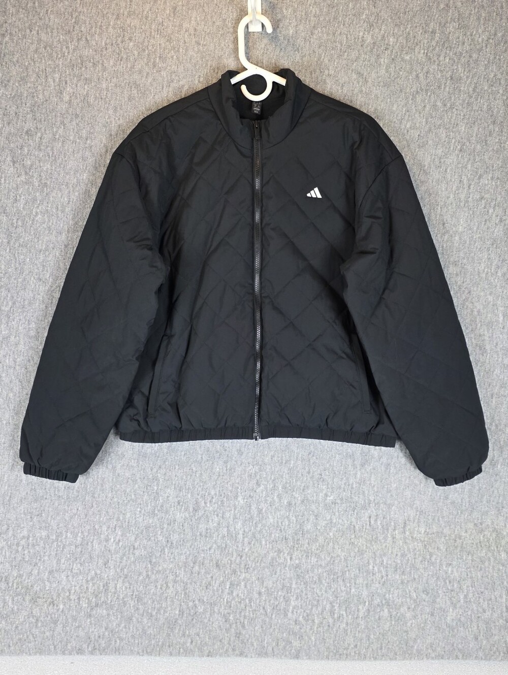 Adidas Originals Quilted Zip-Up Golf Jacket Black Women's Lg